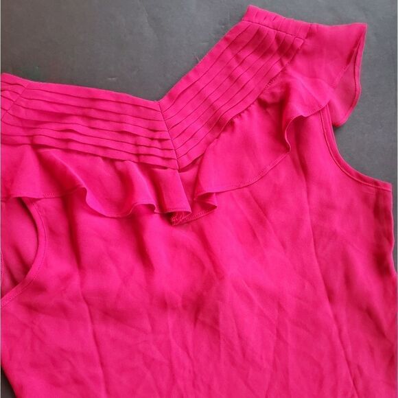 Banana Republic Red Chiffon Style Blouse - Picture 7 of 8